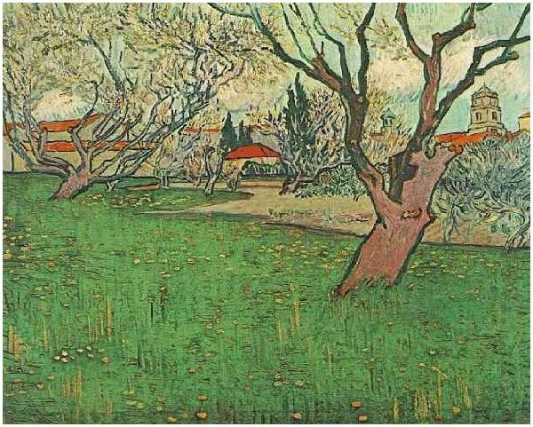 Vincent Van Gogh View of Arles with flowering trees Spain oil painting art